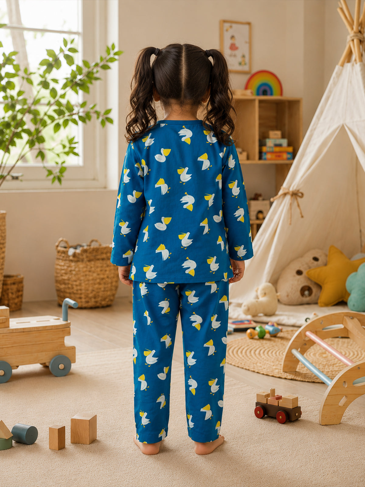 Unisex Night Dress - Pelican Print - 133