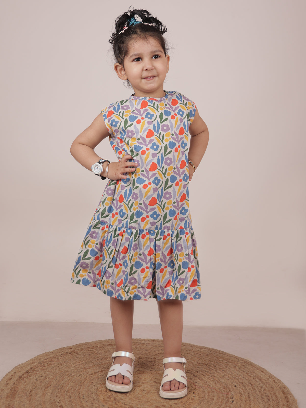 Flower Vally - Mulicolor Flower Dress - 24