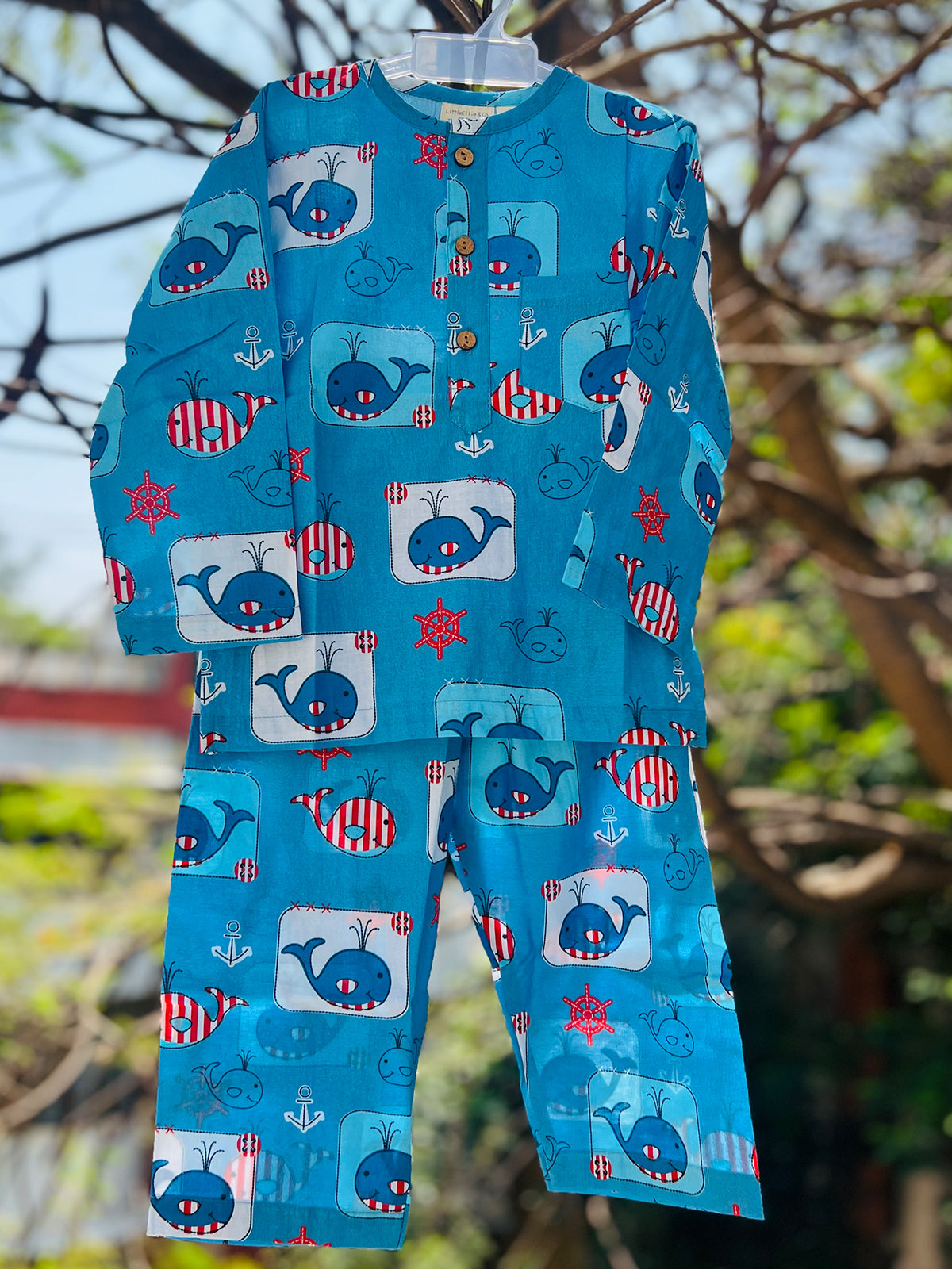 Unisex Night Dress - Fish Print - 49