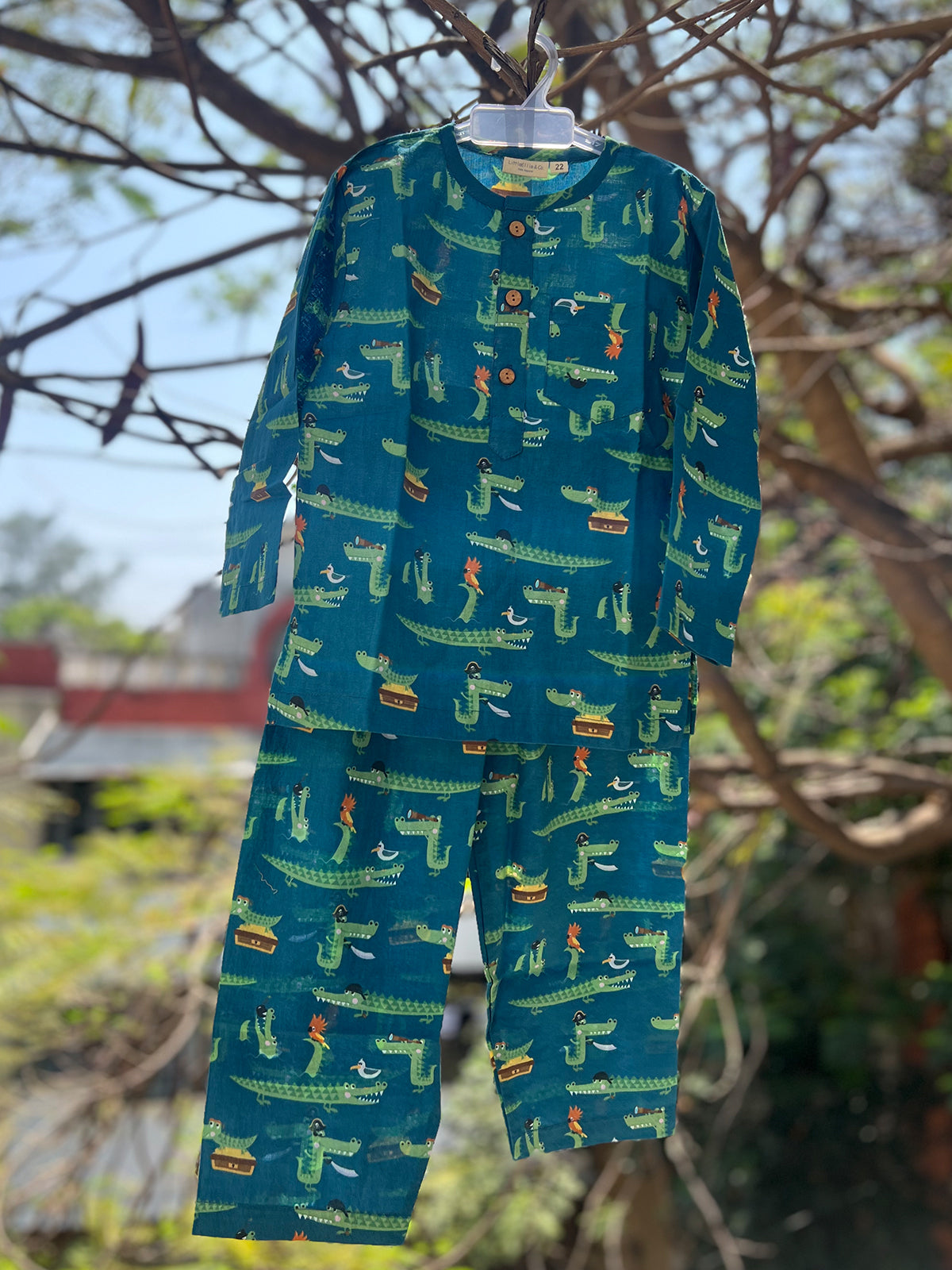 Unisex Night Dress -Alligator Print - 51