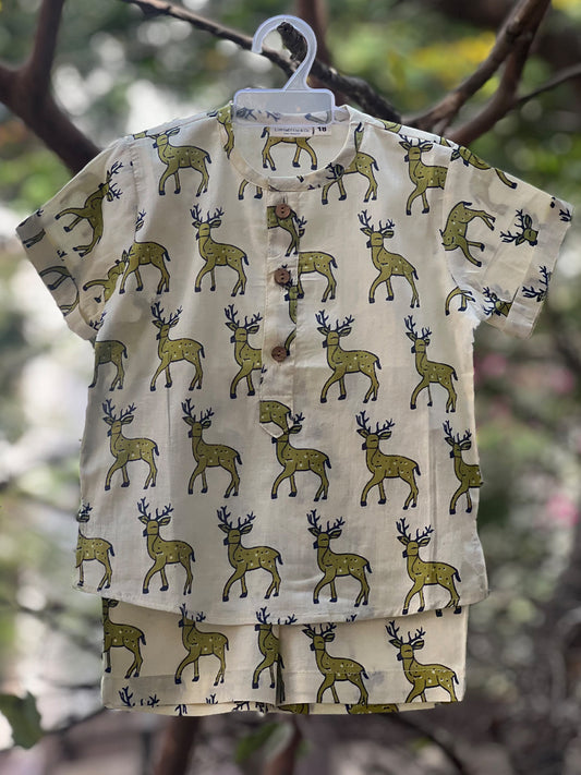Unisex Co-ord Set – Deer Print - 107