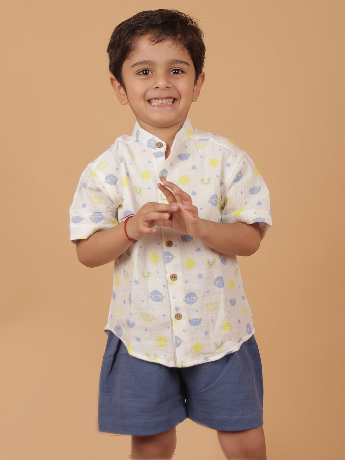 Planet Muslin Co-ored Set For Boys - 22