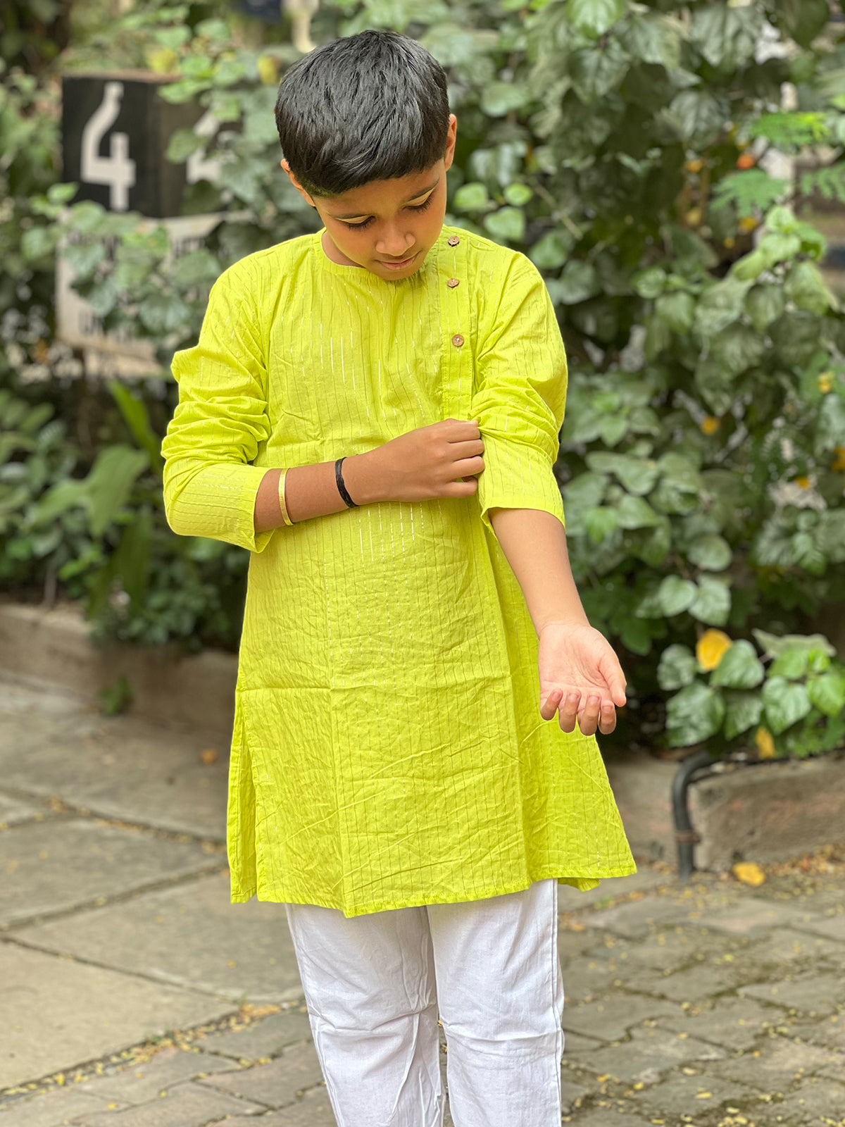 Boys Green Kurta Pajama Set - 27