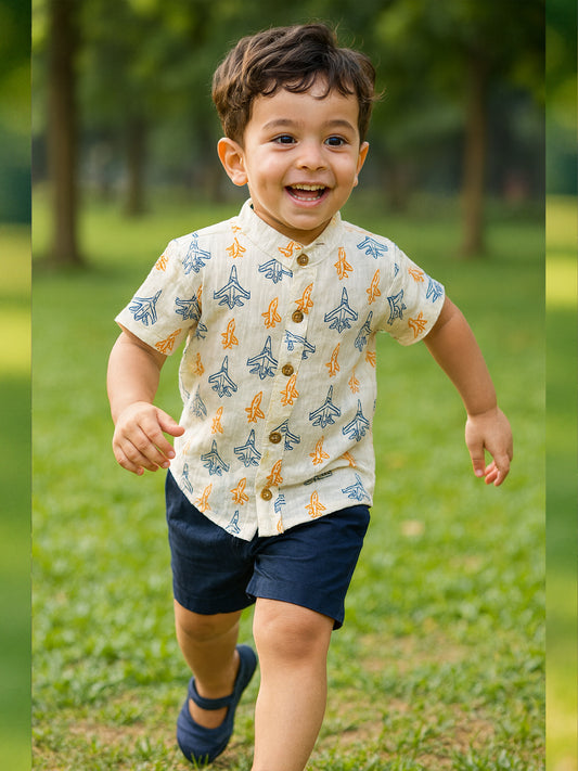 Boys Co-ord Set - Airplane Print - 67