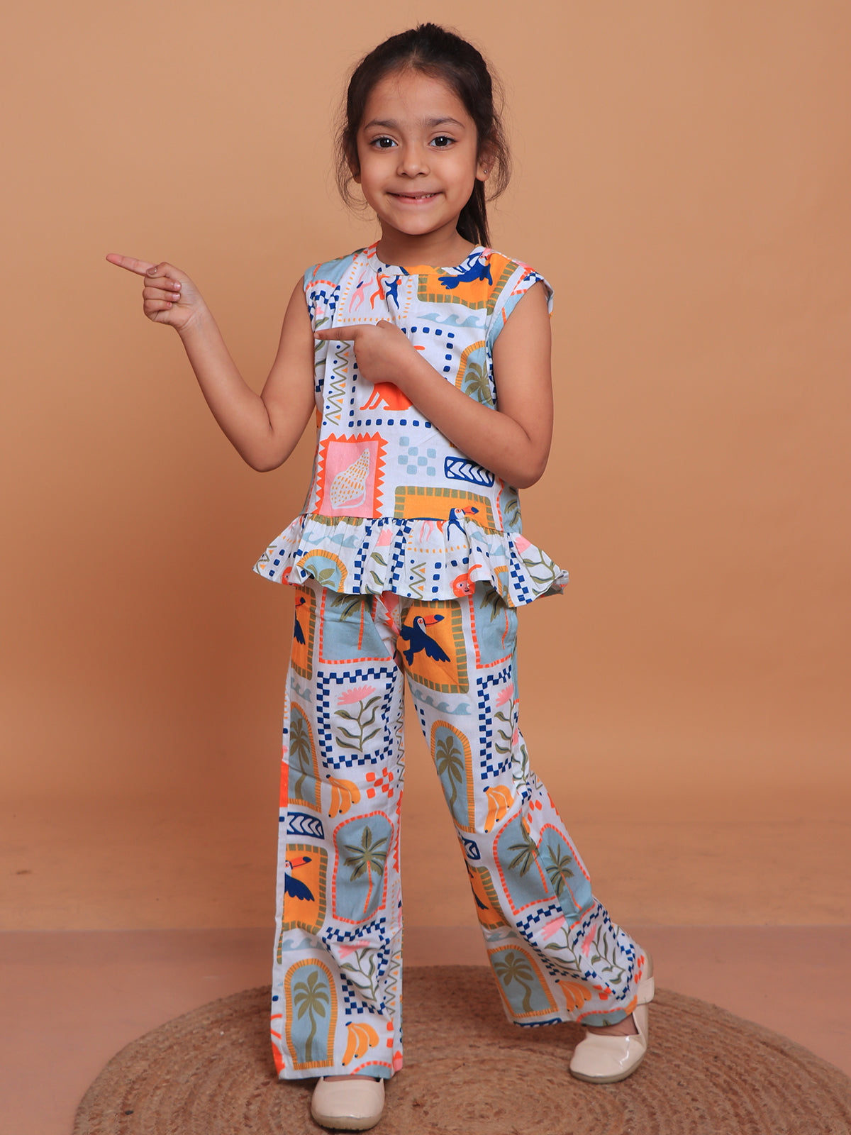GIRLS TROPICAL SUMMER PALAZZO SET - 08