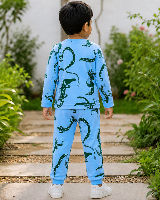Crocodile Crew Pajama Set For Unisex - 143