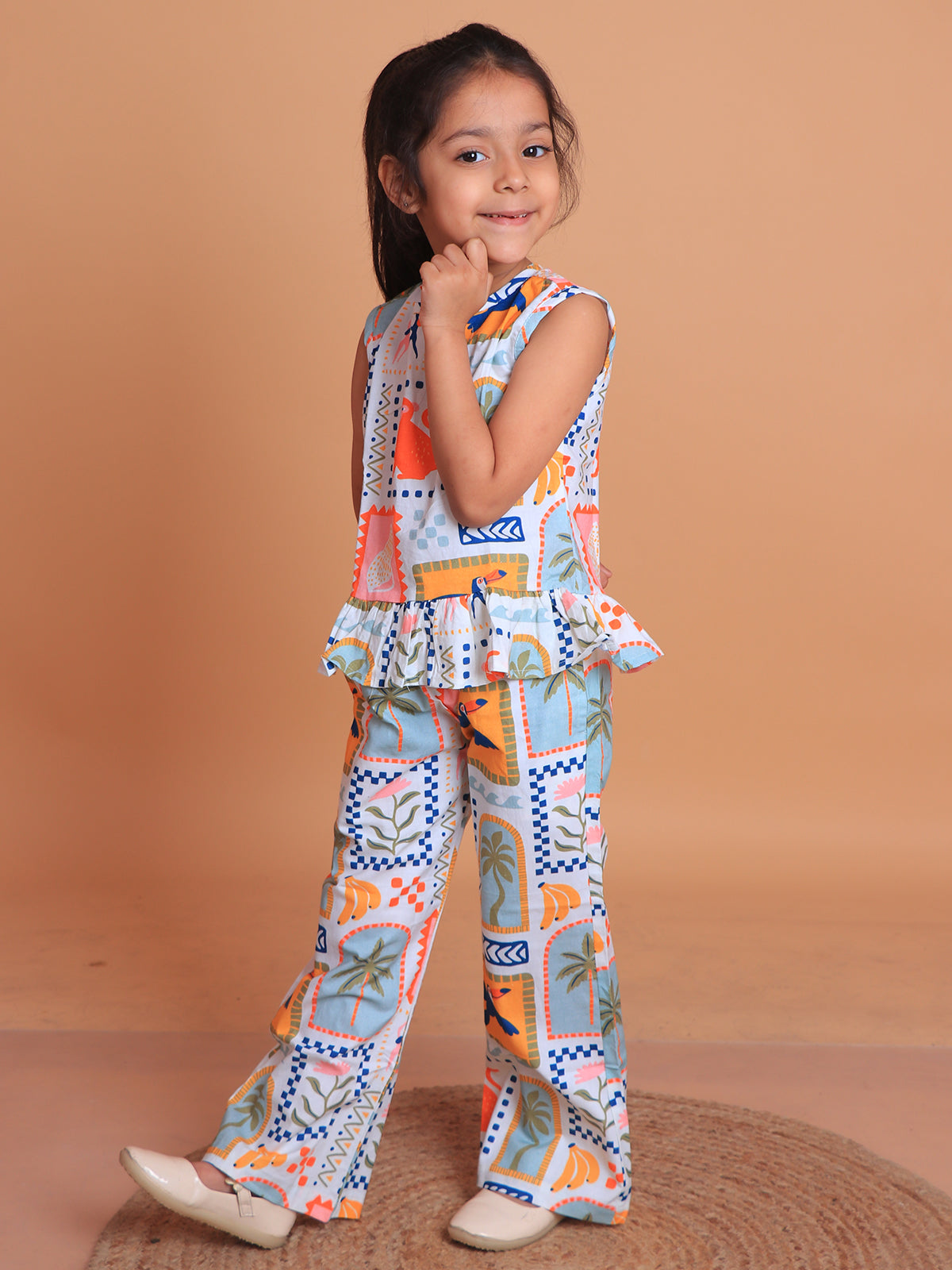 GIRLS TROPICAL SUMMER PALAZZO SET - 08