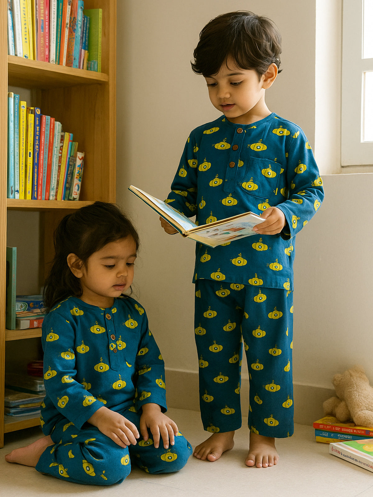 Unisex Night Dress - Submarine Print - 54