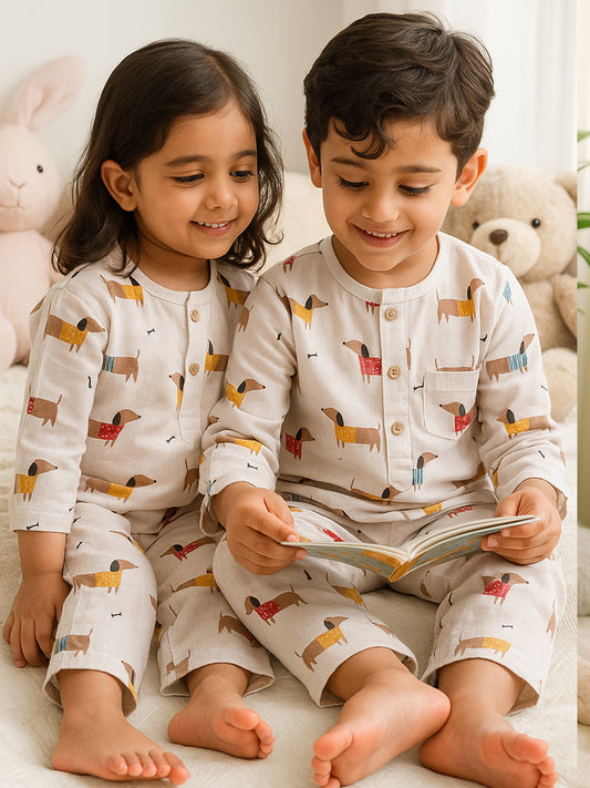 Unisex Night Dress - Dog Print - 47