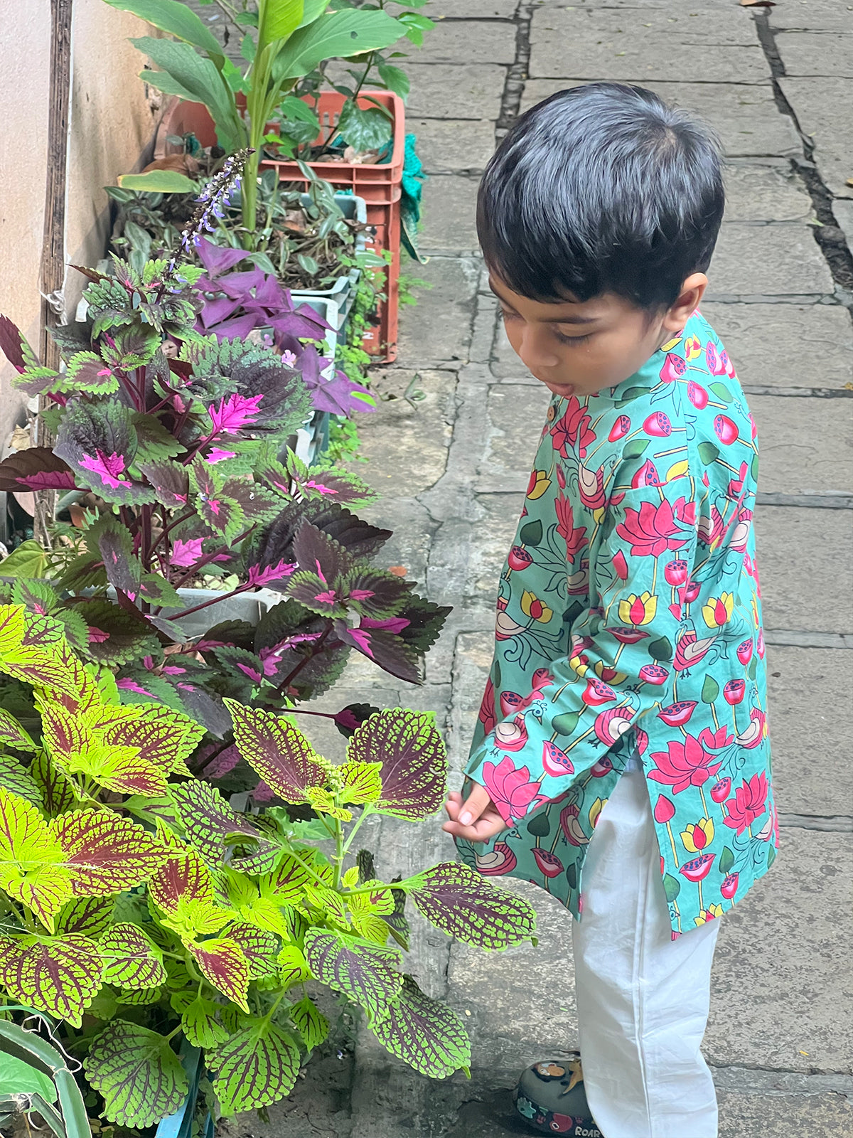 Boys Kalamkari Print Kurta Pajama Set - 69