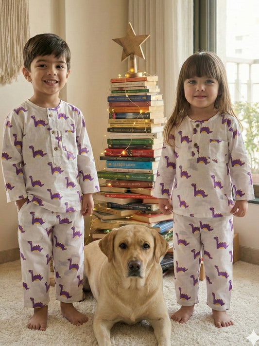 Unisex Night Dress - Dinosaur Print - 92