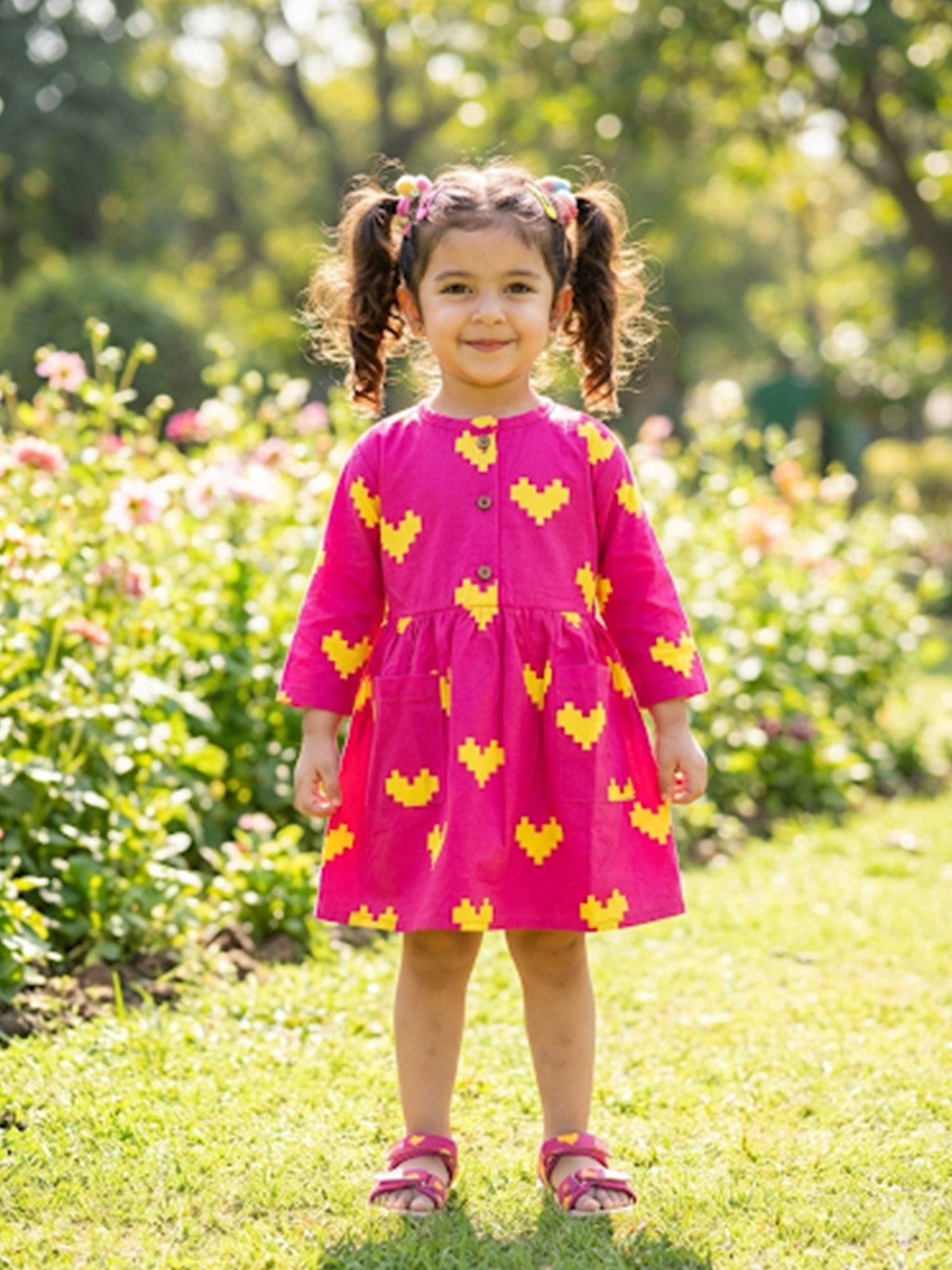 Pixie Heart Dress – Girls’ Cotton Frock - 97
