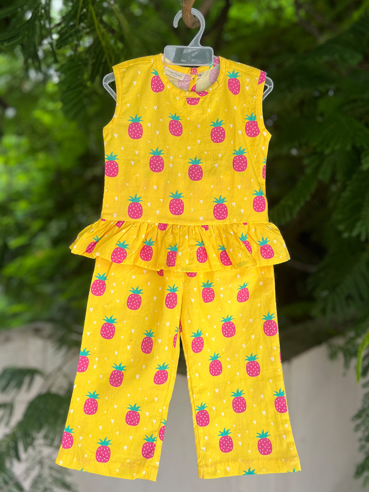 Girls Palazzo Pant - Pineapple Print - 55
