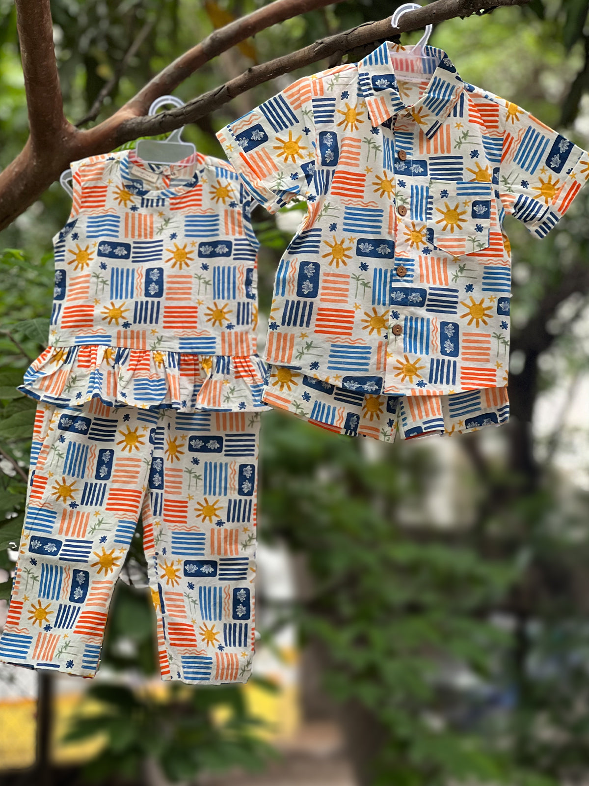 Girls Palazzo Pant - Sunset Voyage Print - 57