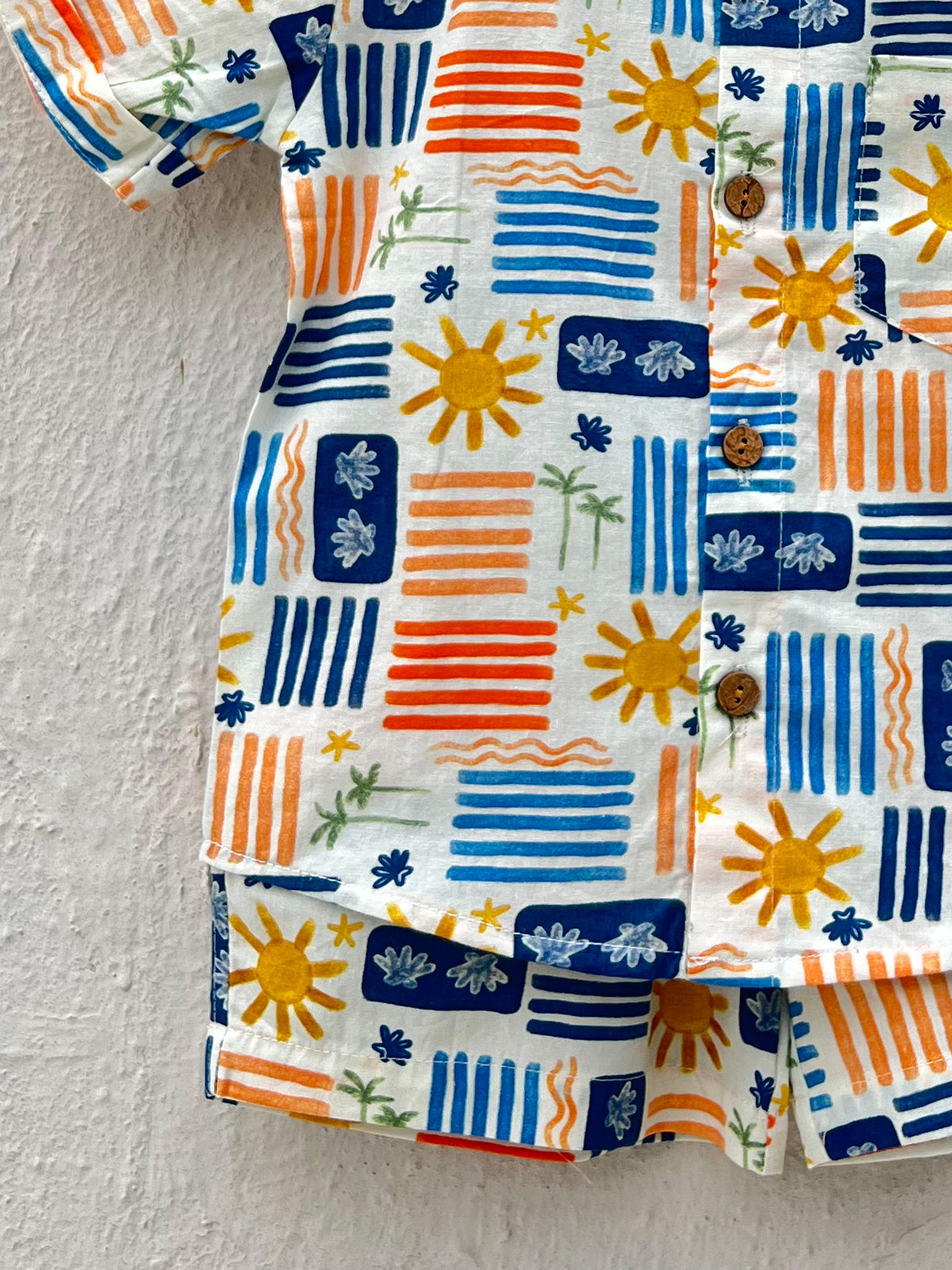 Boys Co-ord Set Sunset Voyage - White Colour - 63