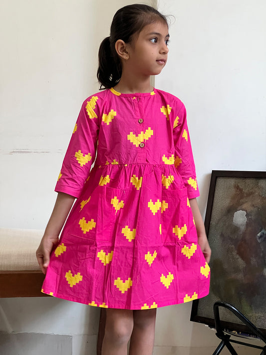 Pixie Heart Dress – Girls’ Cotton Frock - 97
