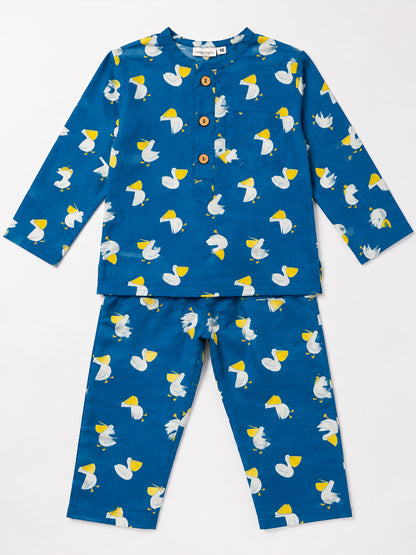 Unisex Night Dress - Pelican Print - 133