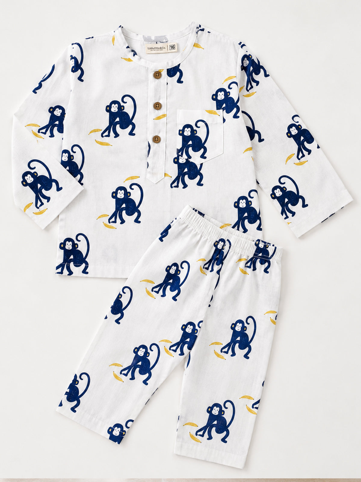 Unisex Night Dress - Monkey Print - 132