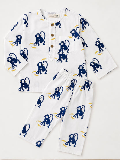 Unisex Night Dress - Monkey Print - 132