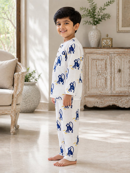 Unisex Night Dress - Monkey Print - 132