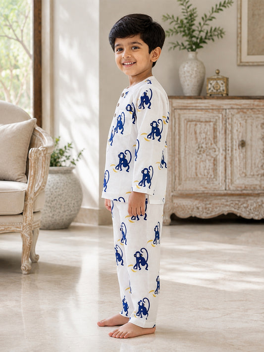 Unisex Night Dress - Monkey Print - 132