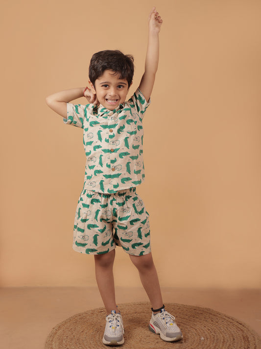 Crocodile Co-ored Set For Boys - 23