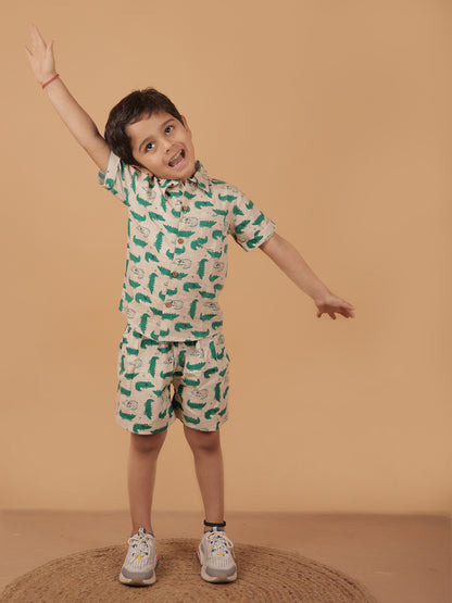 Crocodile Co-ored Set For Boys - 23