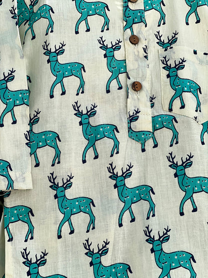 Unisex Night Dress - Deer Print 114