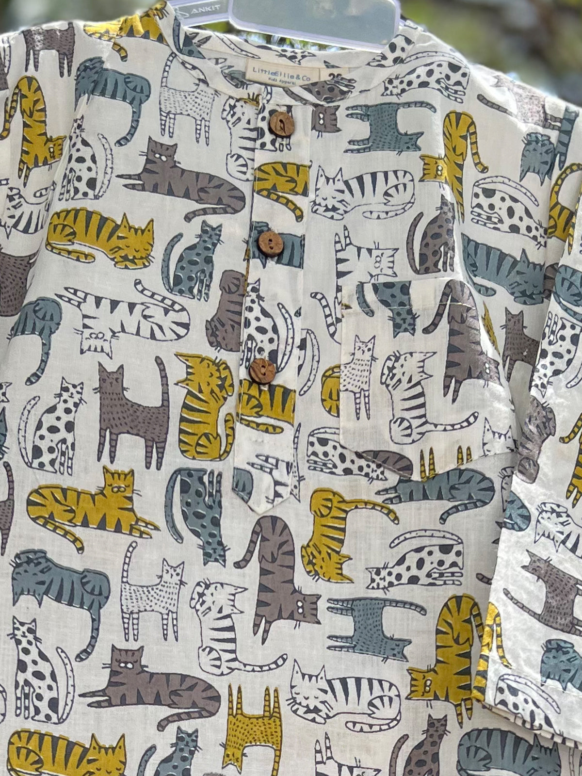 Unisex Night Dress - Cat Print 116