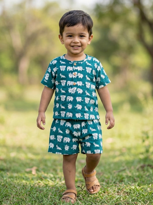 Unisex Co-ord Set –Elephant Print - 106