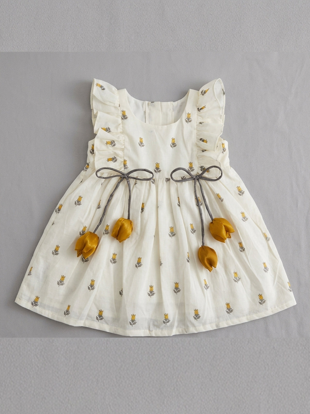 Tulip Meadow Dress - For Girls Cotton Frock 127