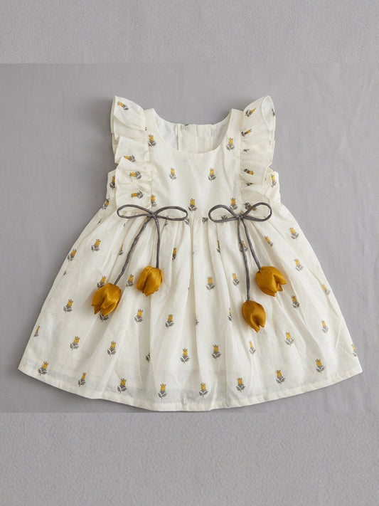Tulip Meadow Dress - For Girls Cotton Frock 127