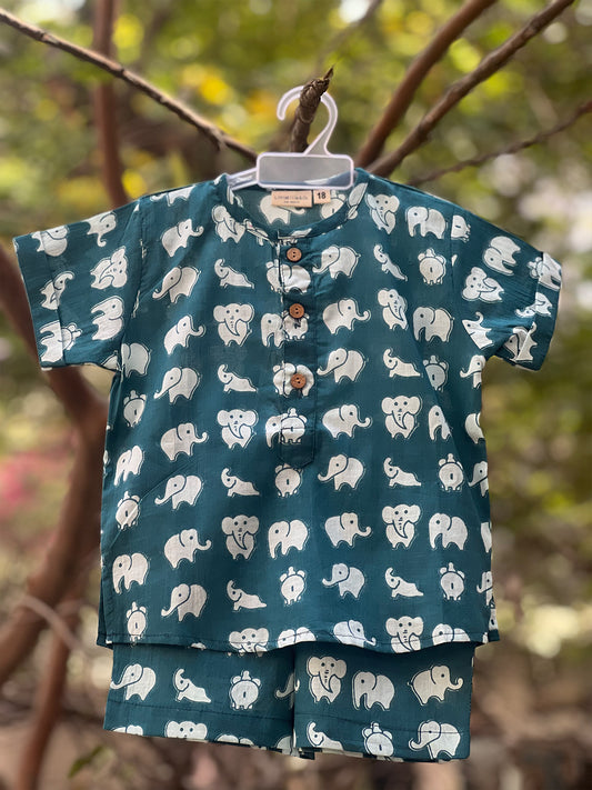 Unisex Co-ord Set –Elephant Print - 106