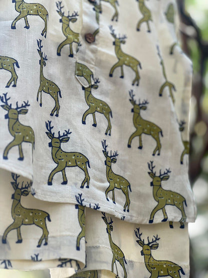 Unisex Co-ord Set – Deer Print - 107