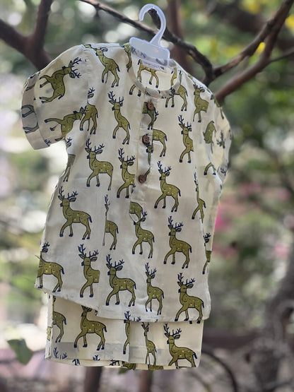 Unisex Co-ord Set – Deer Print - 107