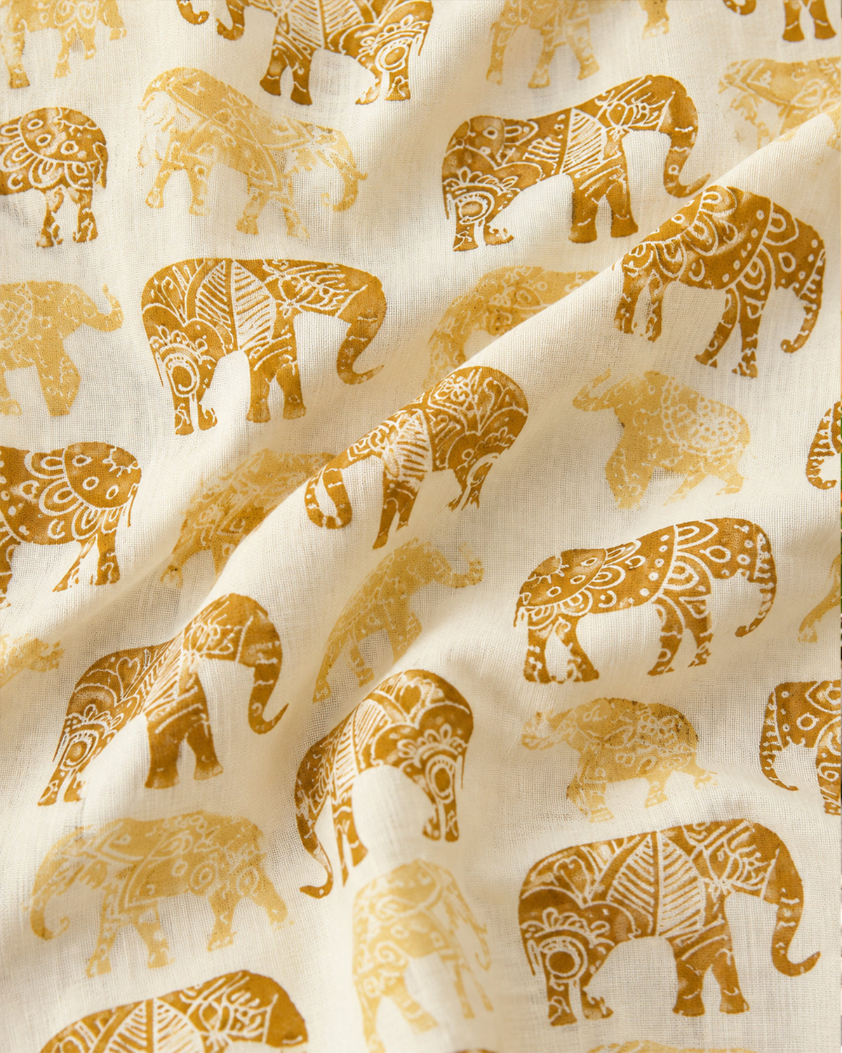 Boys Handblook Print Kurta Pajama Set - Elephant 155