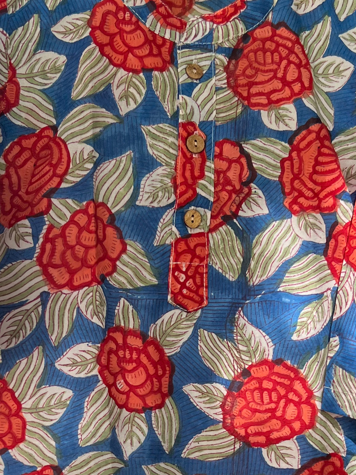 Kurta Pajama For Boys - Flower Vally Red Rose Set - 38