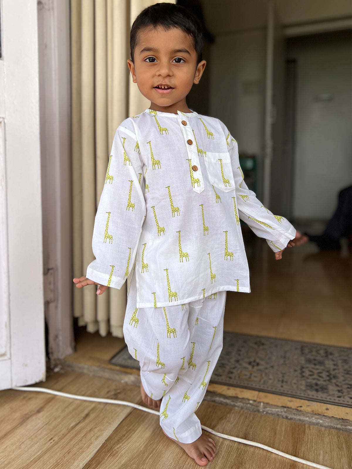 Unisex Night Dress -Giraffe Print - 52