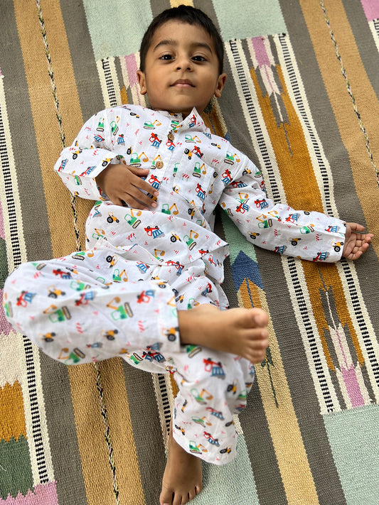 Unisex Night Dress - Vehicles Print - 53