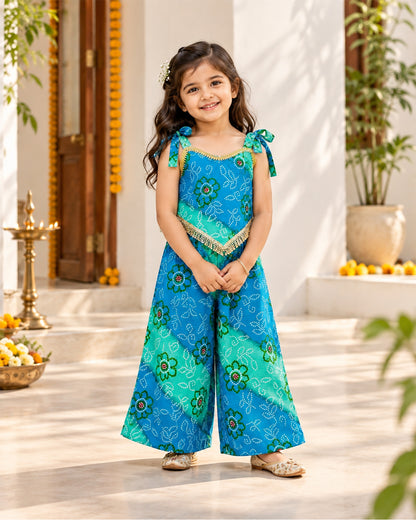 Girls Ethnic Palazzo Set - Bandhani 154