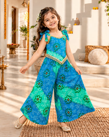 Girls Ethnic Palazzo Set - Bandhani 154
