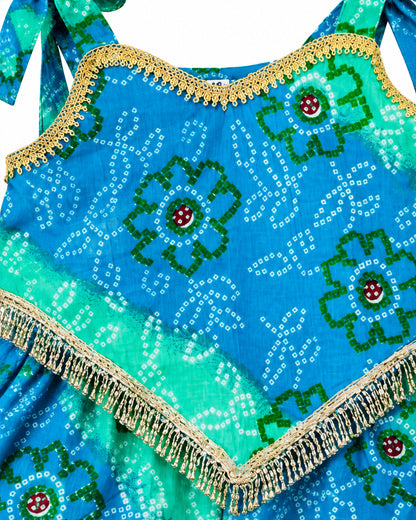 Girls Ethnic Palazzo Set - Bandhani 154