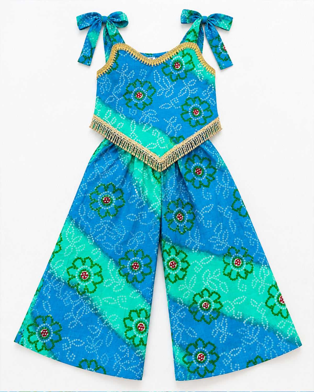 Girls Ethnic Palazzo Set - Bandhani 154