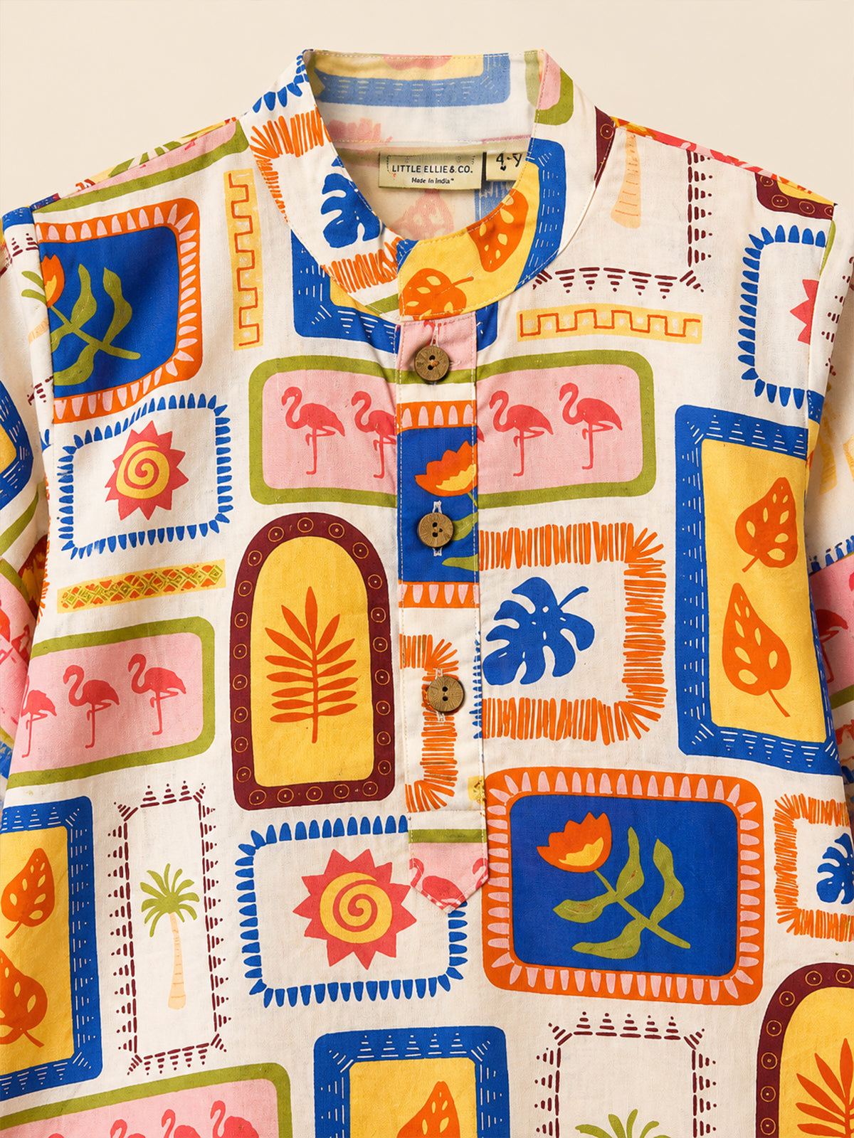 Boys Tropical Kurta Pajama Set - 109