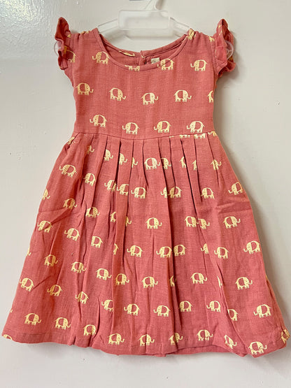 Girls Muslin Desert Rose Elephant Dress - 82