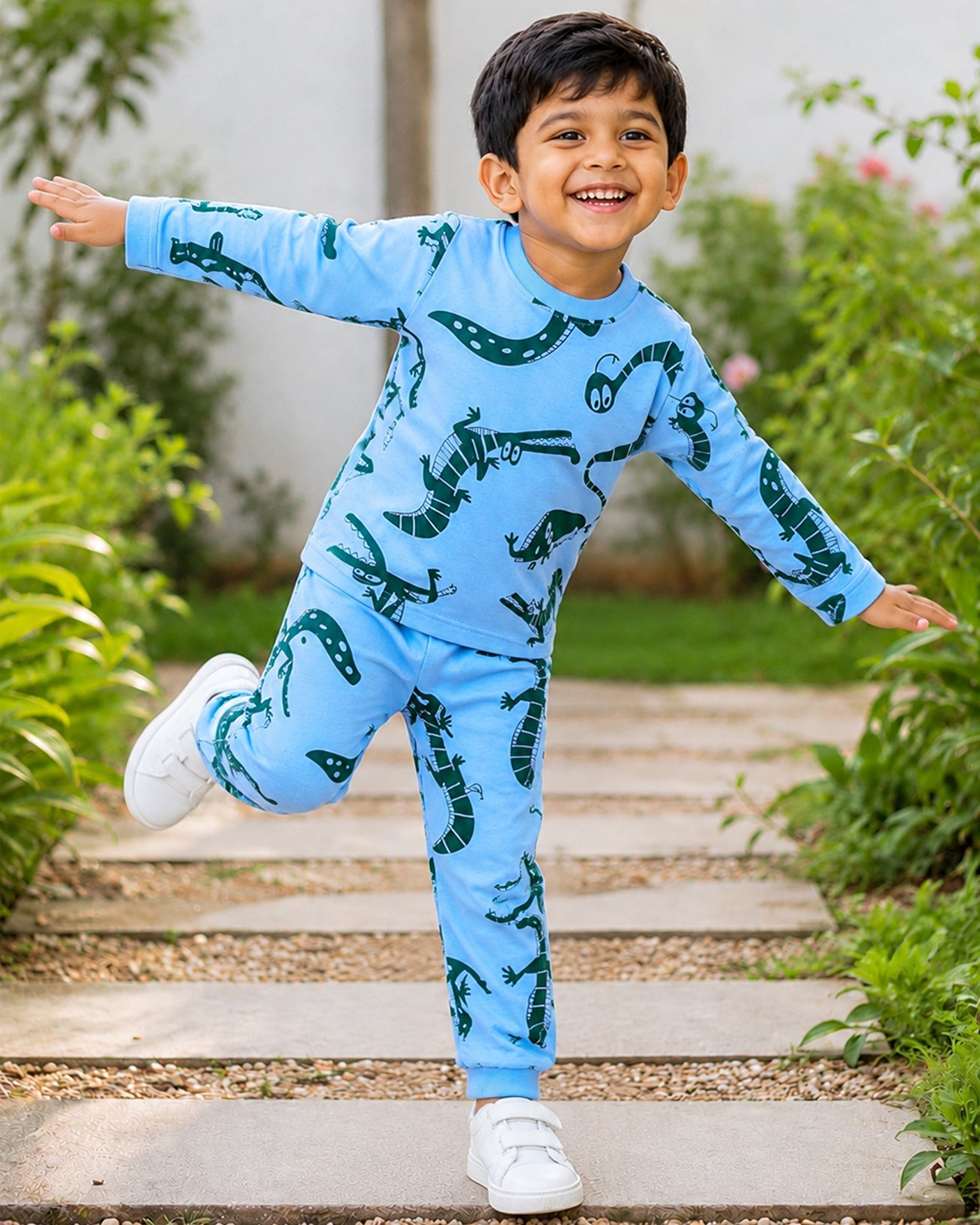 Crocodile Crew Pajama Set For Unisex  - 143