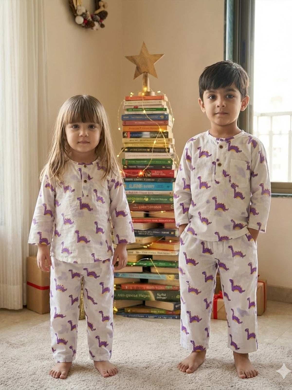 Unisex Night Dress - Dinosaur Print - 92