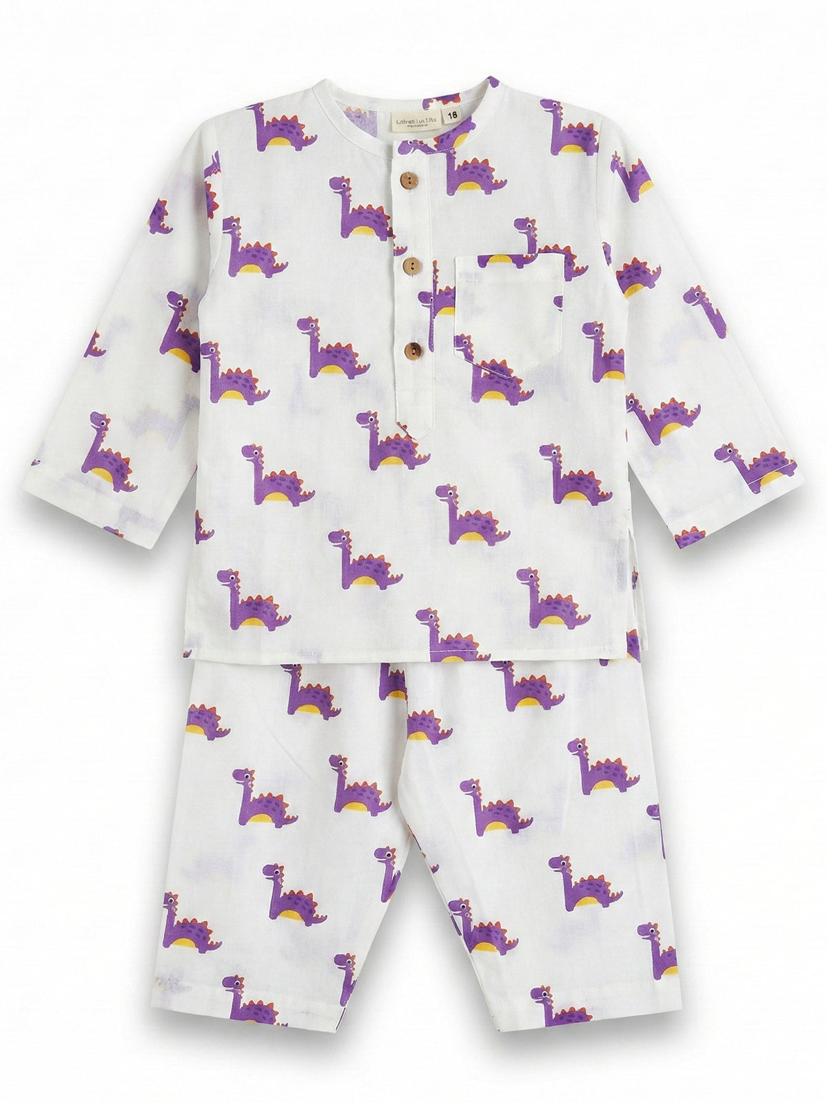 Unisex Night Dress - Dinosaur Print - 92