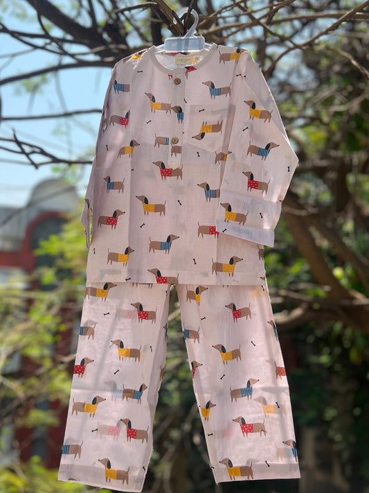 Unisex Night Dress - Dog Print - 47