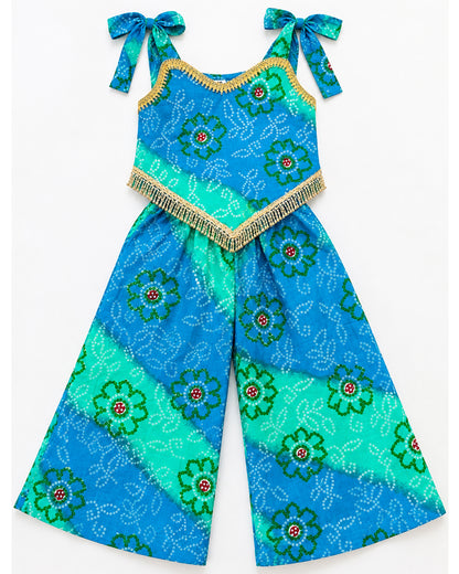 Girls Ethnic Palazzo Set - Bandhani 160
